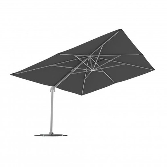 parasol ogrodowy na wysięgniku prostokątny szary