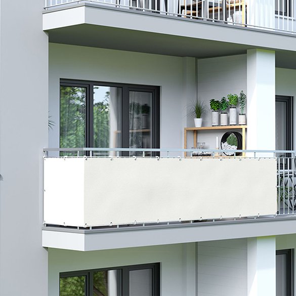 brise vue balcon jardin Imperméable cache balcon brise vue occultant toile  Crème Solaire protection balcon chat pour balcon terrasse exterieur jardin