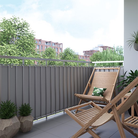 Brise-vue de balcon/terrasse sur-mesure en toile