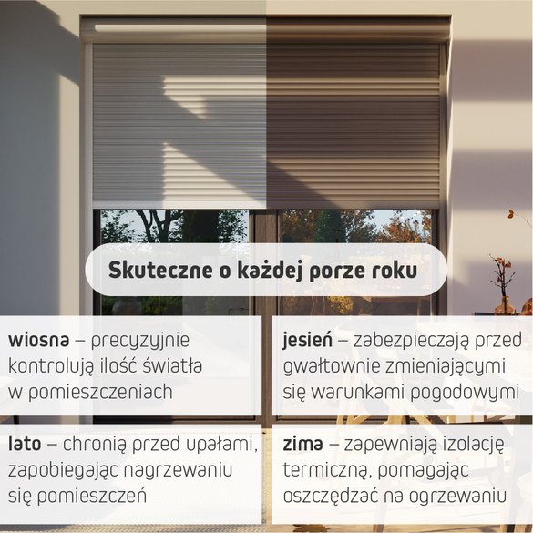 Roleta natynkowa - skuteczność o każdej porze roku