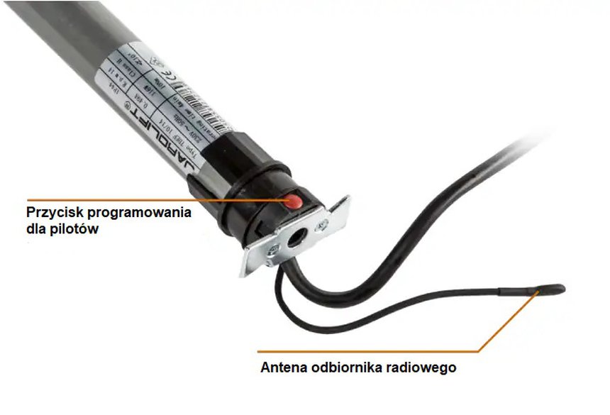 Silnik radiowy do rolet zewnętrznych