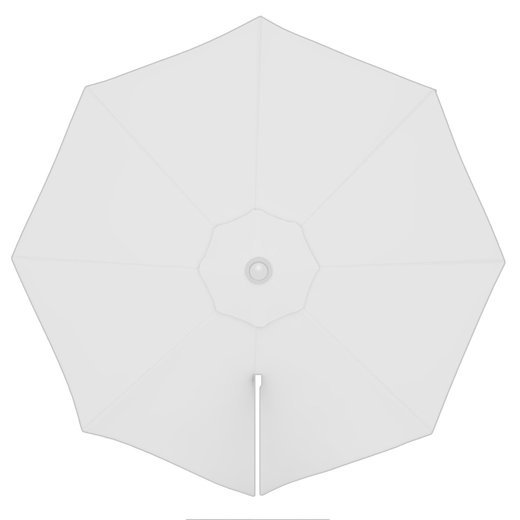 Toile de parasol ronde 3,5 m, Parapenda, Blanc