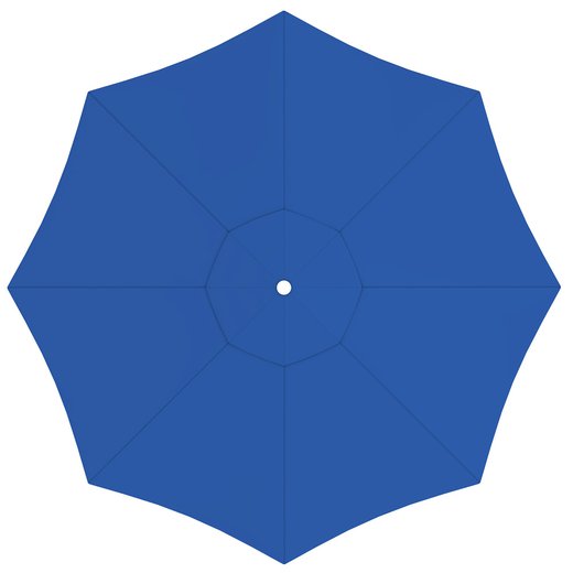 Toile de parasol ronde 5 m, Paragrandi, Bleu
