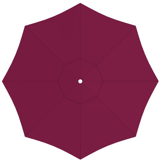 Toile de parasol ronde 3,5 m, Interpara, Bordeaux