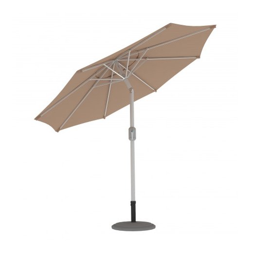 Parasol droit orientable rond 3,5 m, Crème