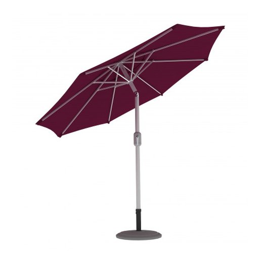 Parasol droit orientable rond 3,5 m, Bordeaux