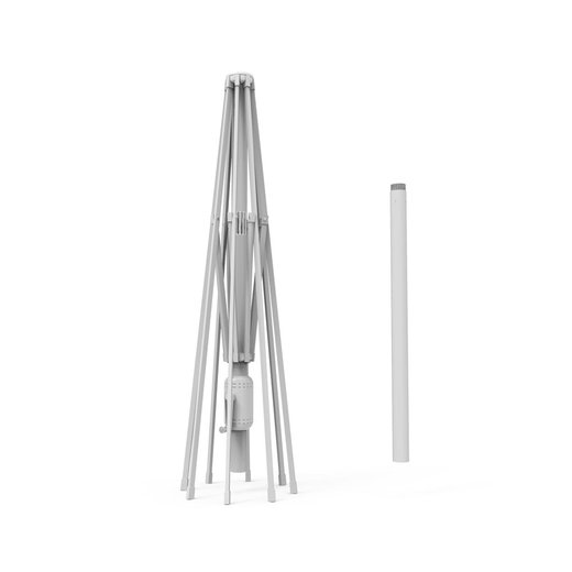 Mât en aluminium pour parasol droit Interpara, 3x3 m, Blanc