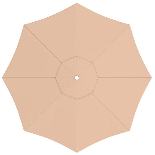 Toile de parasol ronde 3,5 m, Interpara, Crème
