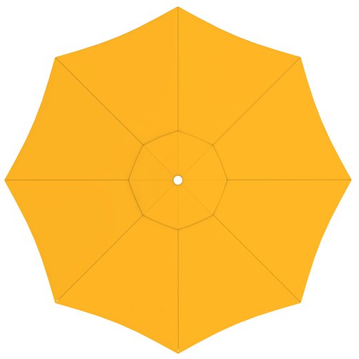 Toile de parasol ronde 5 m, Paragrandi, Jaune