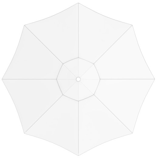 Toile de parasol ronde 5 m, Paragrandi, Blanc