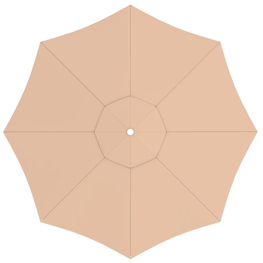 Toile de parasol ronde 5 m, Paragrandi, Crème