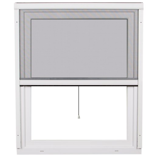 Moustiquaire enroulable pour fenêtre 2 en 1, Prête-à-poser, 130 x 160 cm