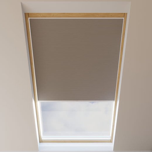 Store plissé pour fenêtre de toit, nid d'abeille, sur mesure, Piano Gris