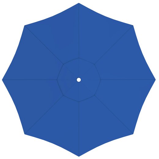 Toile de parasol ronde 3,5 m, Interpara, Bleu