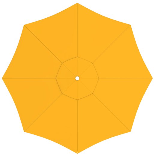Poszycie parasola ogrodowego paragrandi, okrągłe, 5 m, Żółty