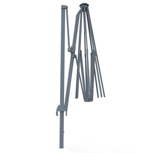Stelaż aluminiowy do prostokątnego parasola na wysięgniku 4x3 m, Antracytowy