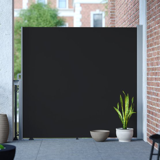 Markiza boczna gotowa, czarna 160 x 300 cm, Promocja